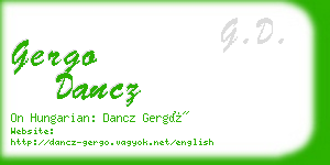 gergo dancz business card